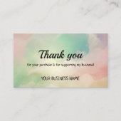 D'appel Carte de remerciements d'entreprise du dégradé de  (Devant)