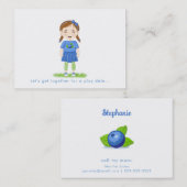 D'appel Carte de rendez-vous Blueberry (Devant / Derrière)