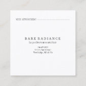 D'appel Carte de rendez-vous Electrolyse Rose Blush blanc (Dos)