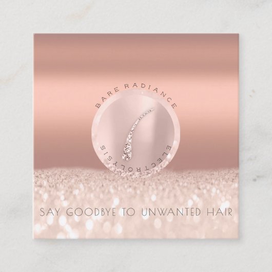 D'appel Carte de rendez-vous Electrolyse Rose Parties scin (Devant)