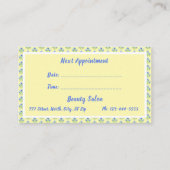 D'appel Carte de rendez-vous Floral Hair Stylist (Dos)