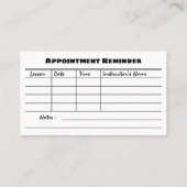 D'appel Carte de rendez-vous Gris de l'instructeur de cond (Dos)