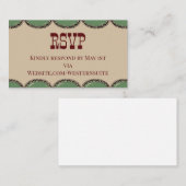 D'appel Carte de réponse RSVP (Devant / Derrière)
