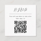 D'appel Carte de réponse Rsvp du code QR en ligne (Devant)