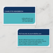 D'appel Carte de reprise de l'emploi des étudiants de la m (Devant / Derrière)