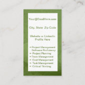 D'appel Carte de reprise mini | Carte réseau verte (Dos)