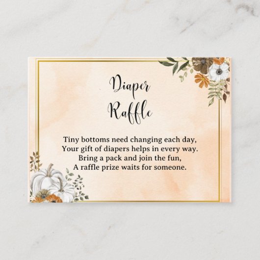 D'appel Carte de tirage au sort de couche pour l'automne e (Devant)