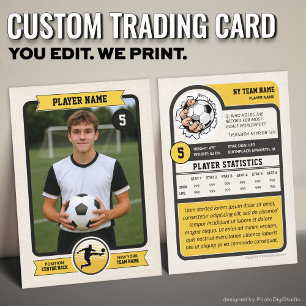 D'appel Carte de trading de football personnalisée vintage