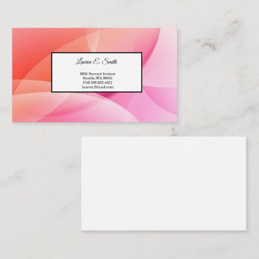 D'appel Carte de visite (Devant / Derrière)