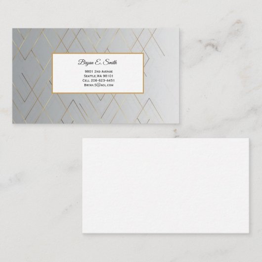 D'appel Carte de visite (Devant / Derrière)