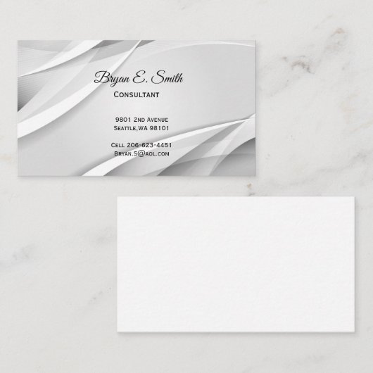 D'appel Carte de visite (Devant / Derrière)