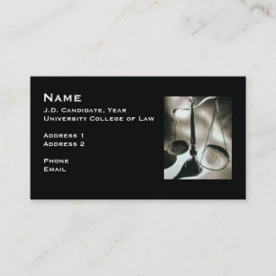 D'appel Carte de visite 3 d'étudiant en droit
