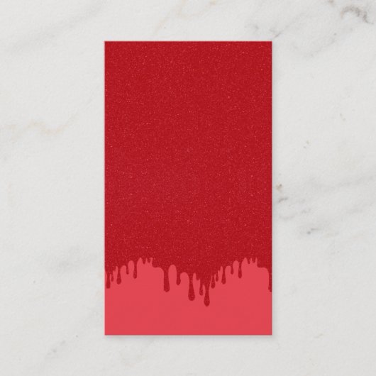 D'appel Carte de visite à effet goutte rouge tomate – Pers (Devant)