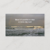 D'appel Carte de visite à thème plage (Dos)