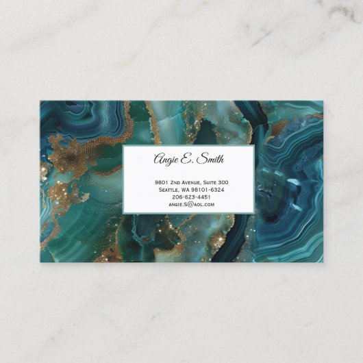D'appel Carte de Visite Agate Print (Devant)