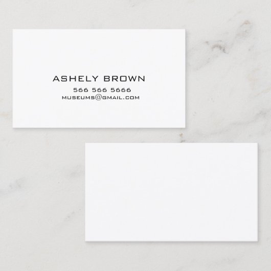 D'appel Carte de visite appelant (Devant / Derrière)