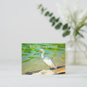 D'appel Carte de visite avec code QR Aigrette de la rivièr (Debout devant)