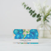 D'appel Carte de visite avec peinture de fleurs (Debout devant)