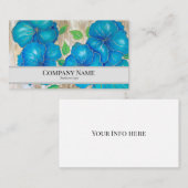 D'appel Carte de visite avec peinture de fleurs (Devant / Derrière)