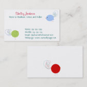 D'appel Carte de visite bouclé d'oiseaux (Devant / Derrière)