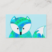 D'appel Carte de visite coloré de Fox (Dos)