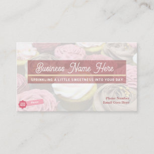 D'appel Carte de visite Conception Cupcake