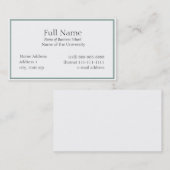 D'appel Carte de visite de base pour Students or Company (Devant / Derrière)