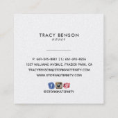 D'appel Carte de visite de cigogne d'aquarelle (Dos)