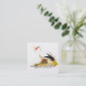 D'appel Carte de visite de cigogne d'aquarelle (Debout devant)