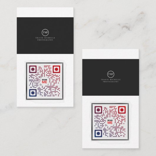 D'appel Carte de visite de code QR (Devant / Derrière)