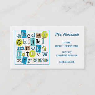 D'appel Carte de visite de contact de professeur