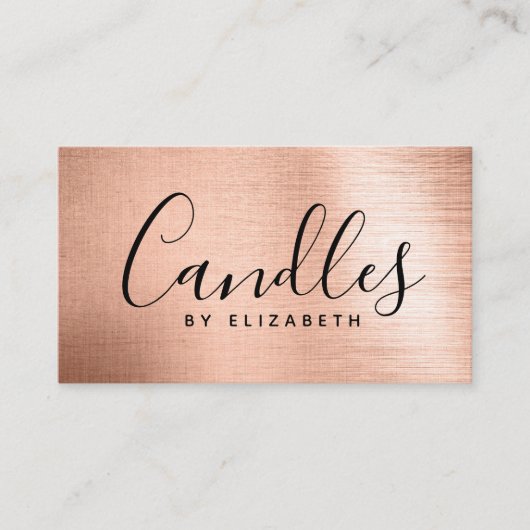 D'appel Carte de visite de fabricant de bougies de script  (Devant)