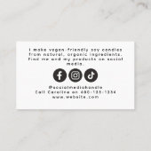 D'appel Carte de visite de faiseur de bougies en bleu fonc (Dos)