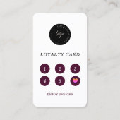 D'appel Carte de visite de fidélité couleur bordeaux avec  (Dos)