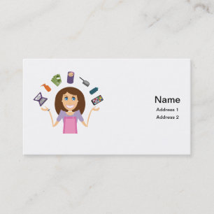 D'appel carte de visite de jonglerie de maman