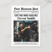 D'appel Carte de visite de journal, Barbier & Grooming Sty (Devant)