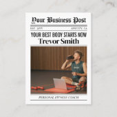 D'appel Carte de visite de journal, entraîneur de conditio (Devant)