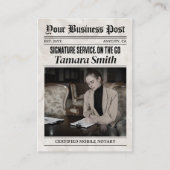 D'appel Carte de visite de journal, notaire mobile certifi (Devant)