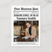 D'appel Carte de visite de journal, notaire mobile certifi (Devant)