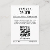 D'appel Carte de visite de journal, notaire mobile certifi (Dos)