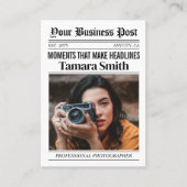 D'appel Carte de visite de journal, photographe profession (Devant)