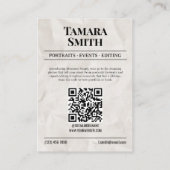 D'appel Carte de visite de journal, photographe profession (Dos)