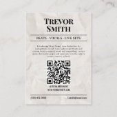 D'appel Carte de visite de journal, producteur de musique  (Dos)