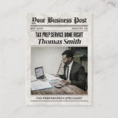 D'appel Carte de visite de journal, Service de préparation (Devant)