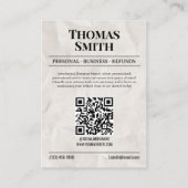 D'appel Carte de visite de journal, Service de préparation (Dos)