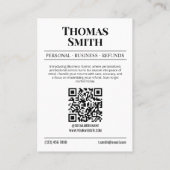 D'appel Carte de visite de journal, Service de préparation (Dos)