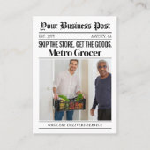 D'appel Carte de visite de journaux, Service de livraison  (Devant)