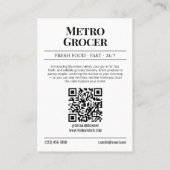 D'appel Carte de visite de journaux, Service de livraison  (Dos)