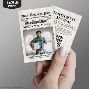 D'appel Carte de visite de journaux, services d'emballage 