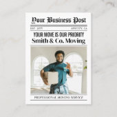 D'appel Carte de visite de journaux, services d'emballage  (Devant)